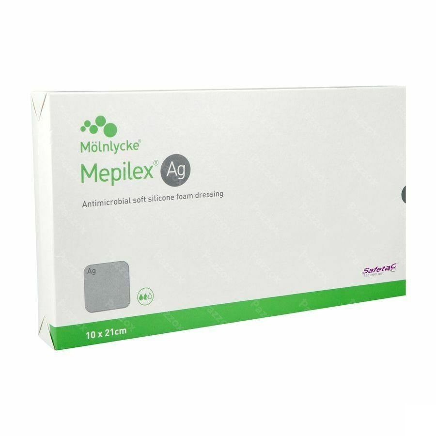 Mepilex Ag Verband Steriel 10,0x21,0cm 5 287221