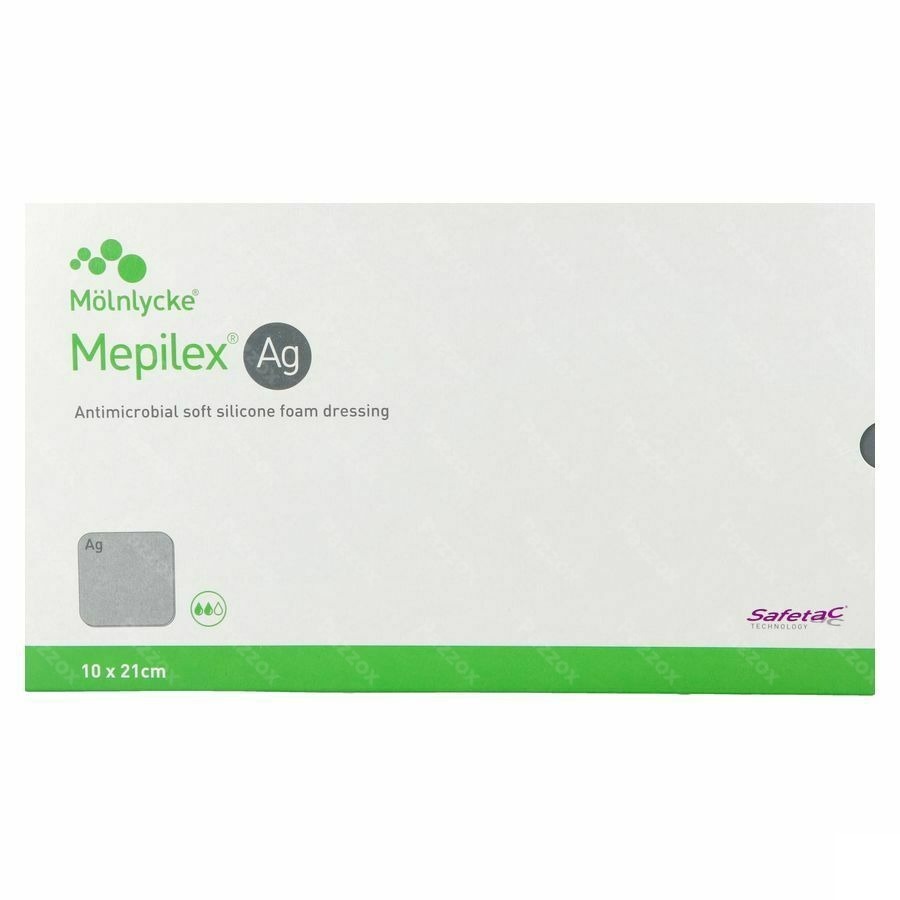 Mepilex Ag Verband Steriel 10,0x21,0cm 5 287221