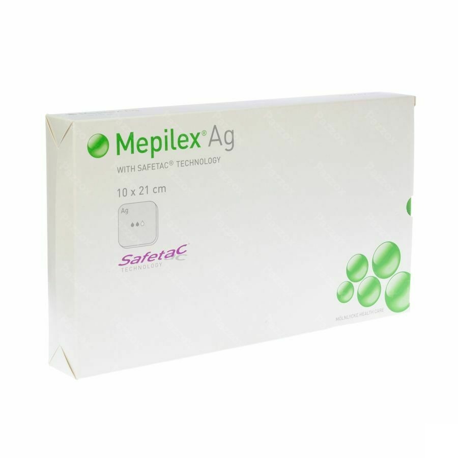 Mepilex Ag Verband Steriel 10,0x21,0cm 5 287221