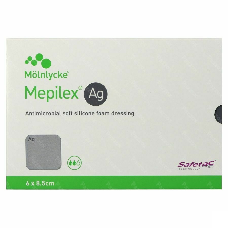 Mepilex Ag Verband Steriel 6,0x 8,5cm 5 287021