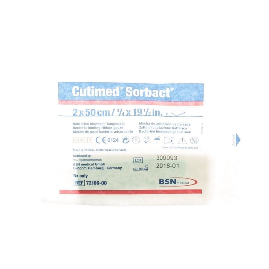 Cutimed Sorbact Gaasstrook 2x50cm 1 7216600