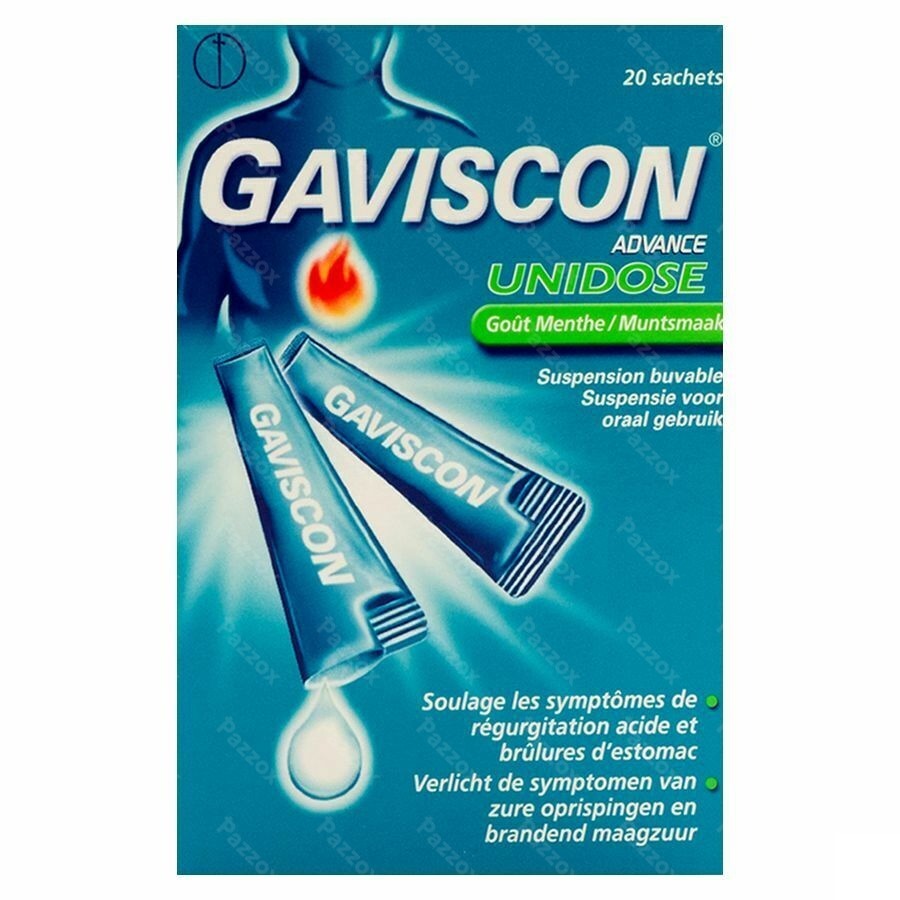 Gaviscon Advance Orale Susp. Munt Ud Zakje 20x10ml