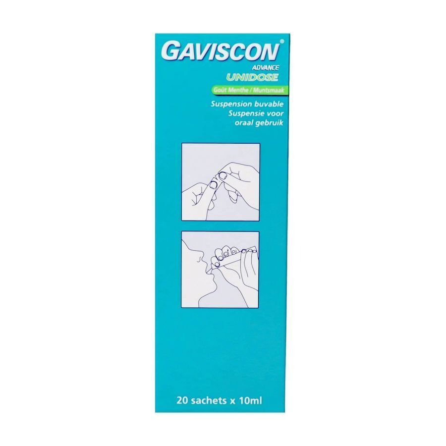 Gaviscon Advance Orale Susp. Munt Ud Zakje 20x10ml