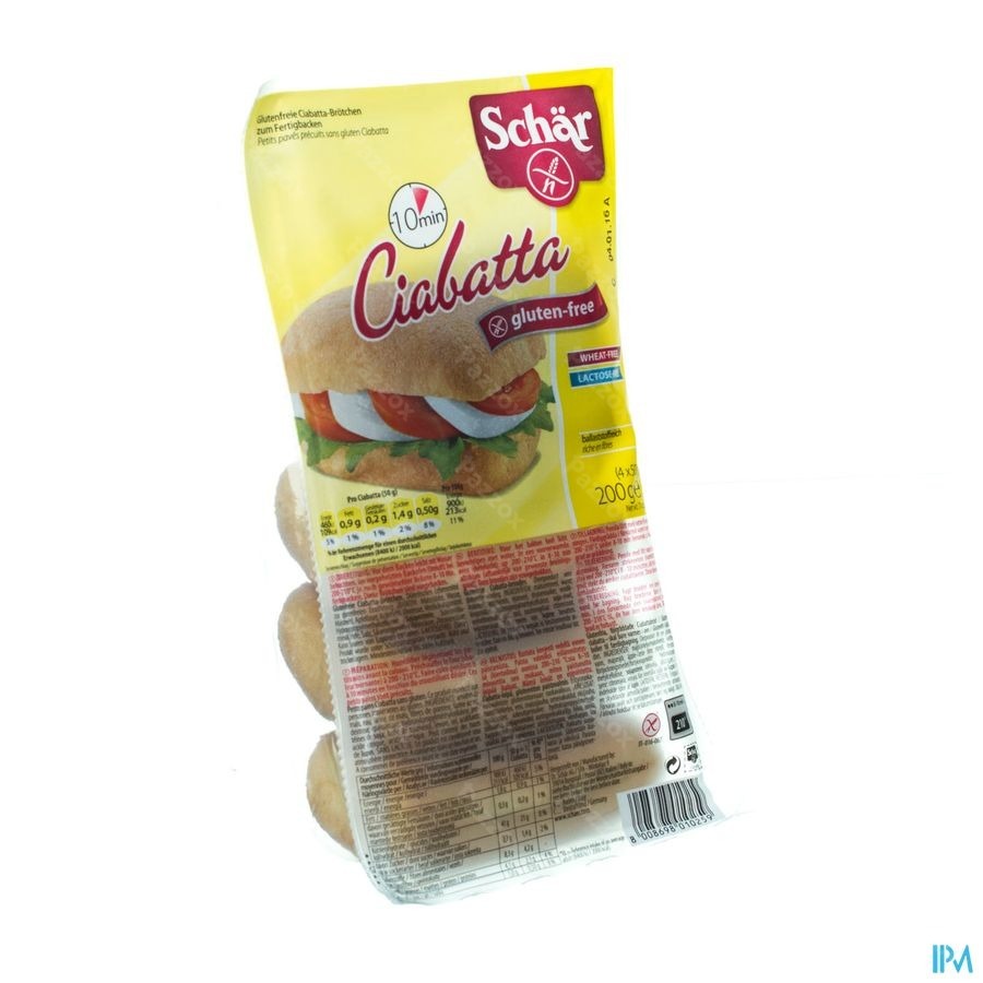 Schar Ciabatta Glutenvrij 200g 6593 Revogan