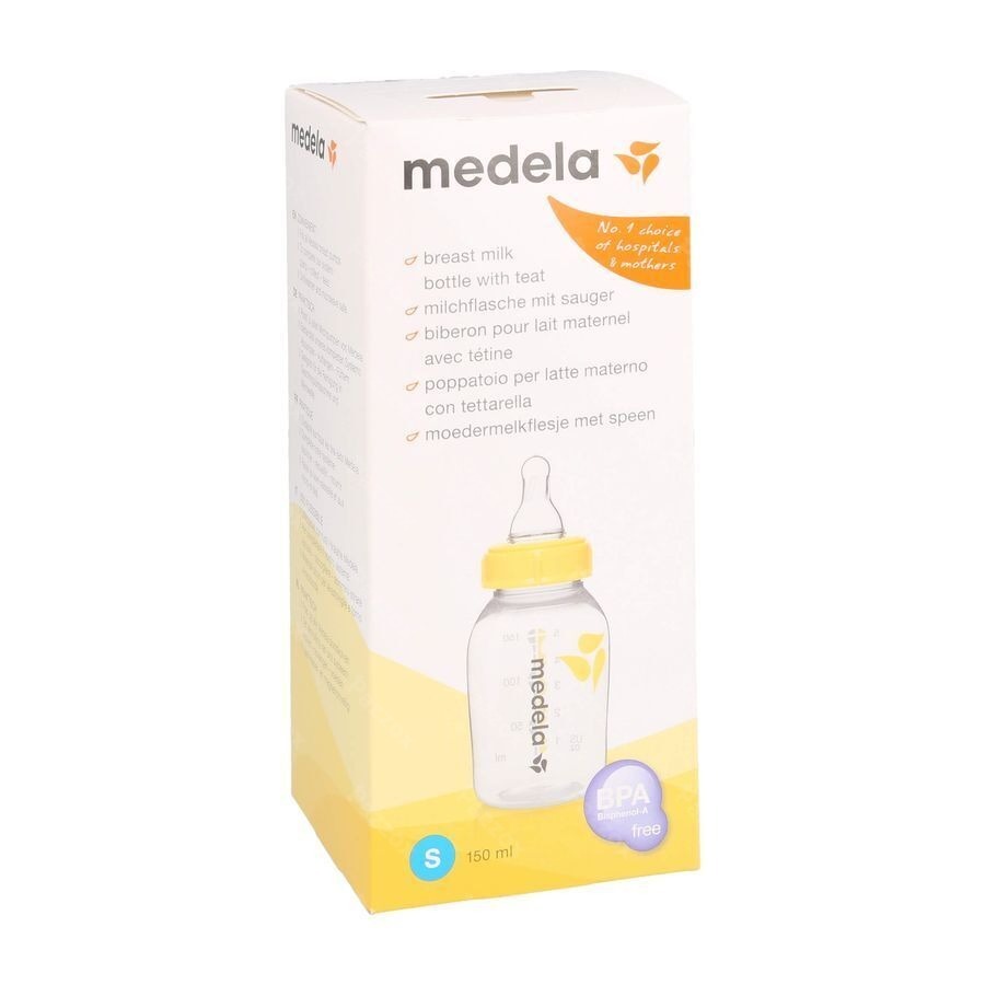 Medela Fles Moedermelk Plast Met Speen Slow Flow
