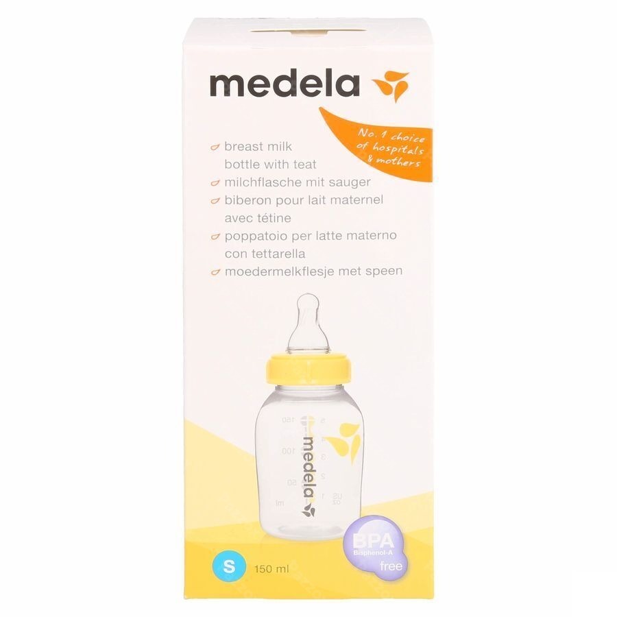 Medela Fles Moedermelk Plast Met Speen Slow Flow