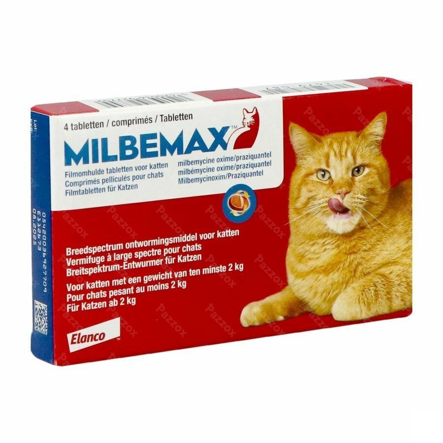 Milbemax Katten Filmomh Tabl Blister 2x2