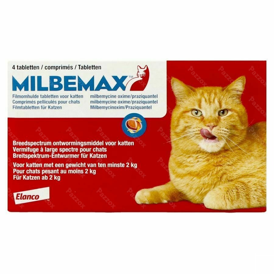 Milbemax Katten Filmomh Tabl Blister 2x2