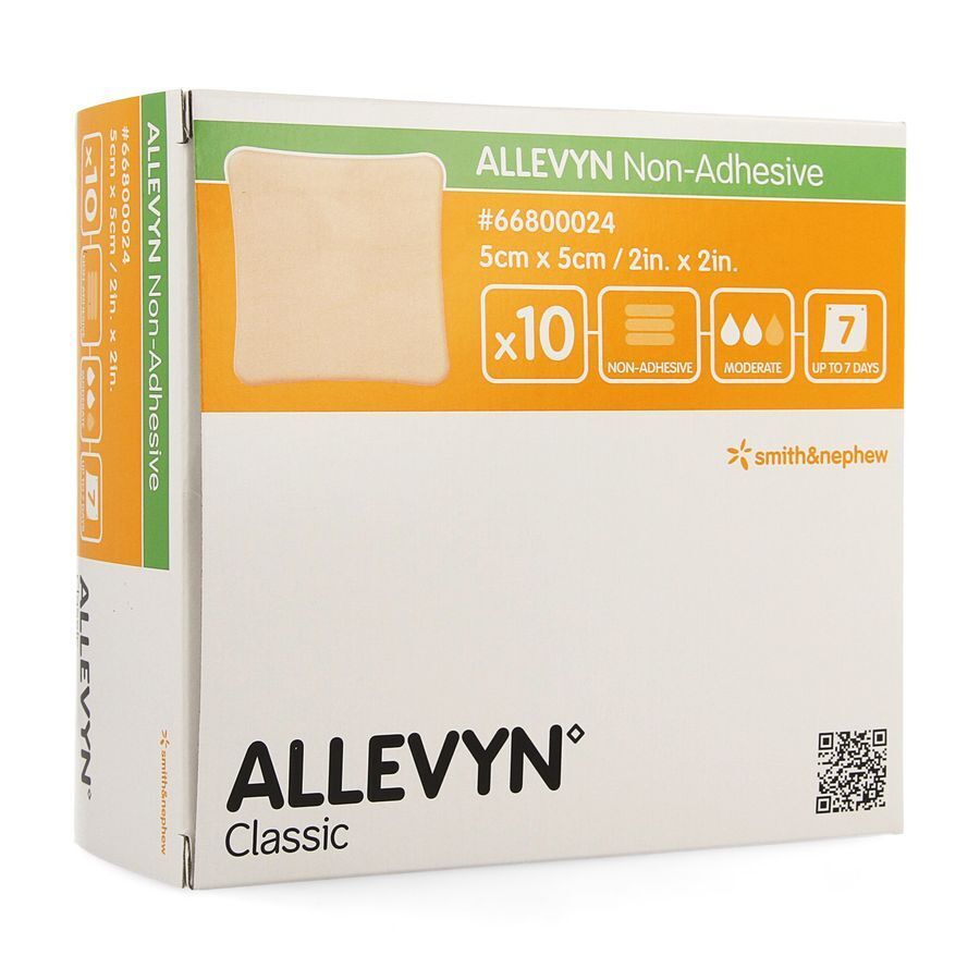 Allevyn Non Adh Verb Hydrocel. 5x 5cm 10 66800024 afbeelding