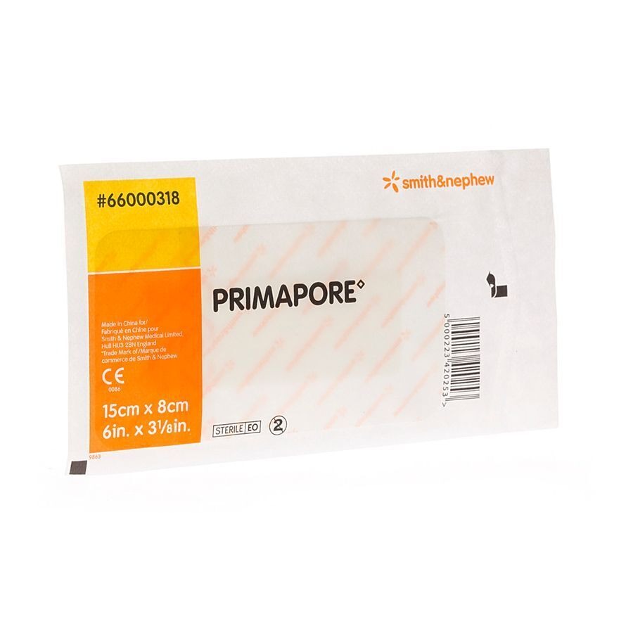 Primapore S&n Verb Post-op 15cmx 8cm 20 66000318