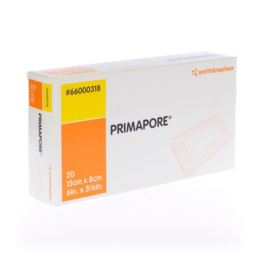 Primapore S&n Verb Post-op 15cmx 8cm 20 66000318