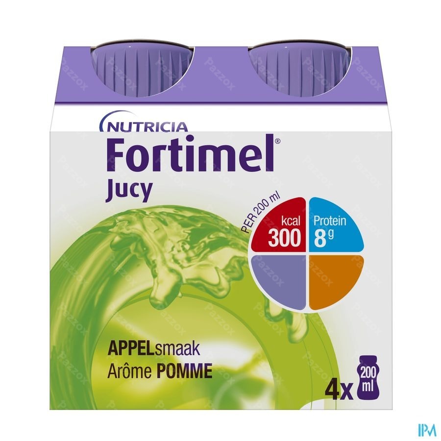 Fortimel Jucy Appelsmaak Flesjes 4x200ml