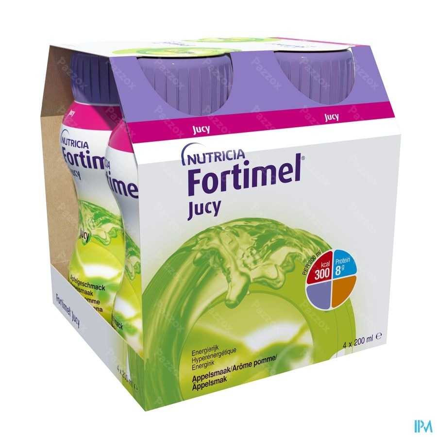 Fortimel Jucy Appelsmaak Flesjes 4x200ml