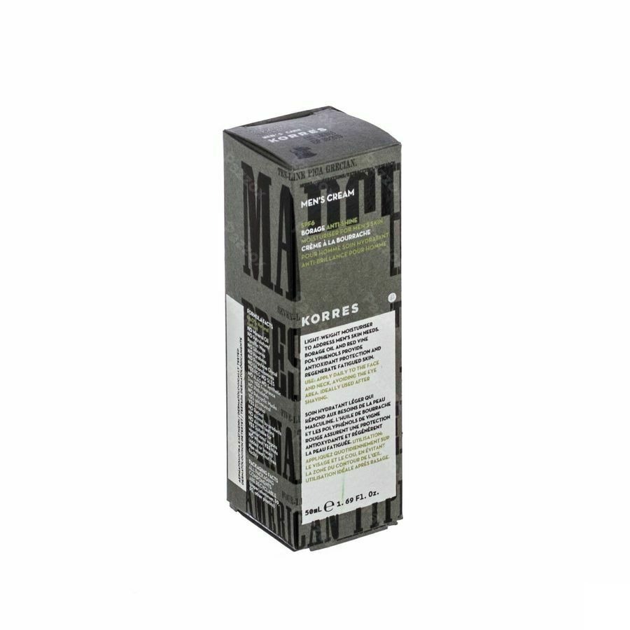 Korres Man Dagcrème Hydra Borage 50ml