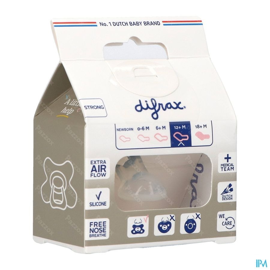 Difrax Fopspeen Dental Semi Filled +12m 346