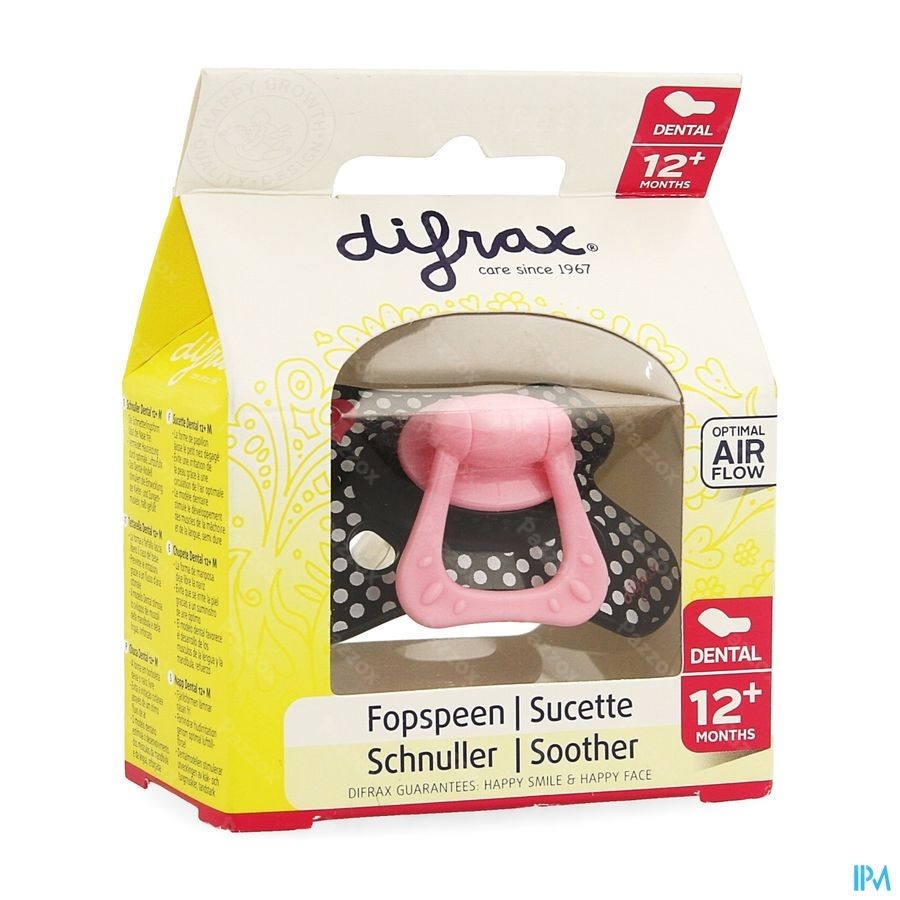 Difrax Fopspeen Dental Semi Filled +12m 346