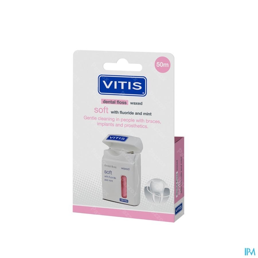 Vitis Floss Waxed Fluor Mint 50m 1650