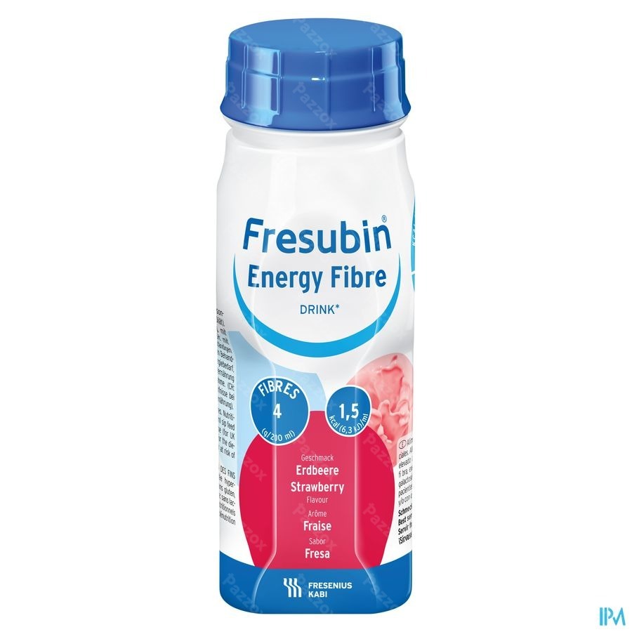 Fresubin Energy Fibre Drink 200ml Fraise/aardbei