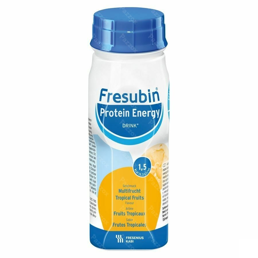 Fresubin Protein Energy Drink 200ml Fruits Tropicaux/tropische Vruchten
