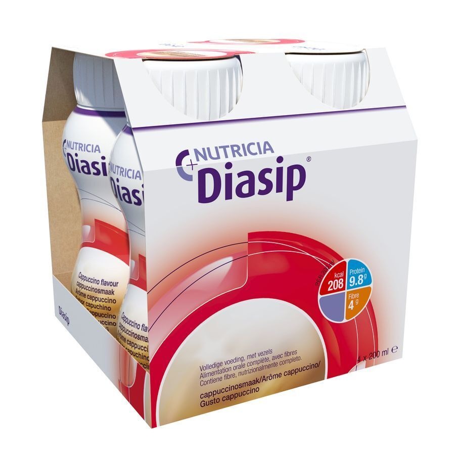 Diasip Cappuccino Fles 4x200ml