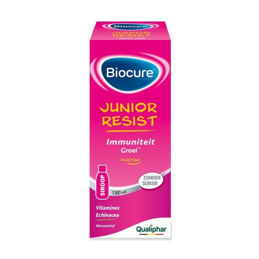 Biocure Junior Resist Siroop Suikervrij Multivitamine Weerstand 180ml