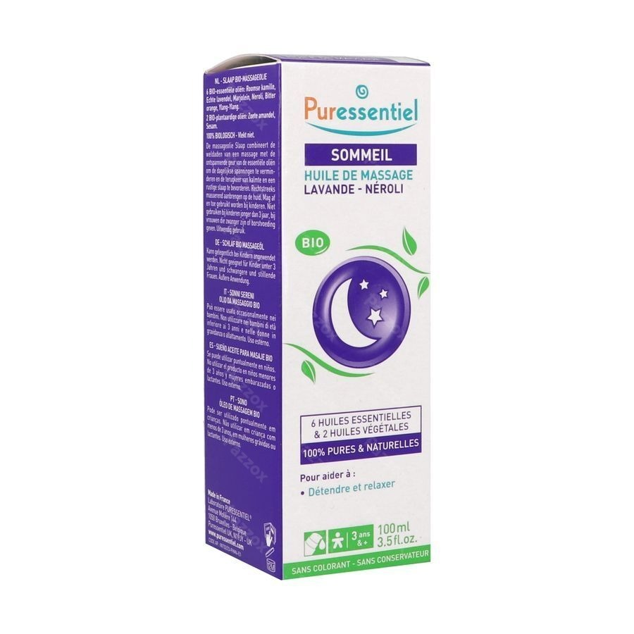 Puressentiel Mass.olie Lavendel-neroli Bio 100ml