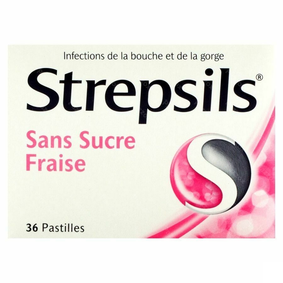 Strepsils Suikervrij Aardbeien Past 36