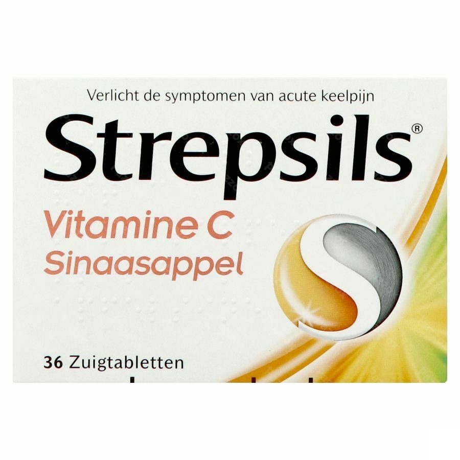 Strepsils Vitamine C Sinaasappel Past 36