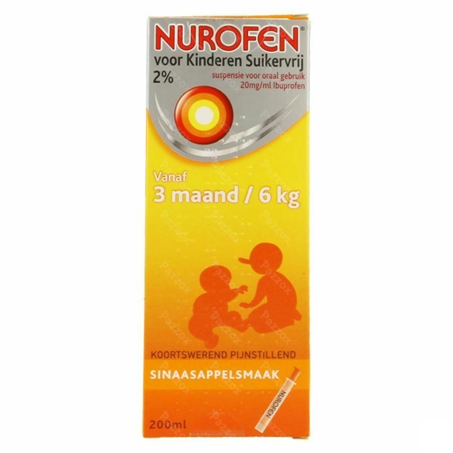 Nurofen Kind Sinaas Susp Suikervrij 200ml
