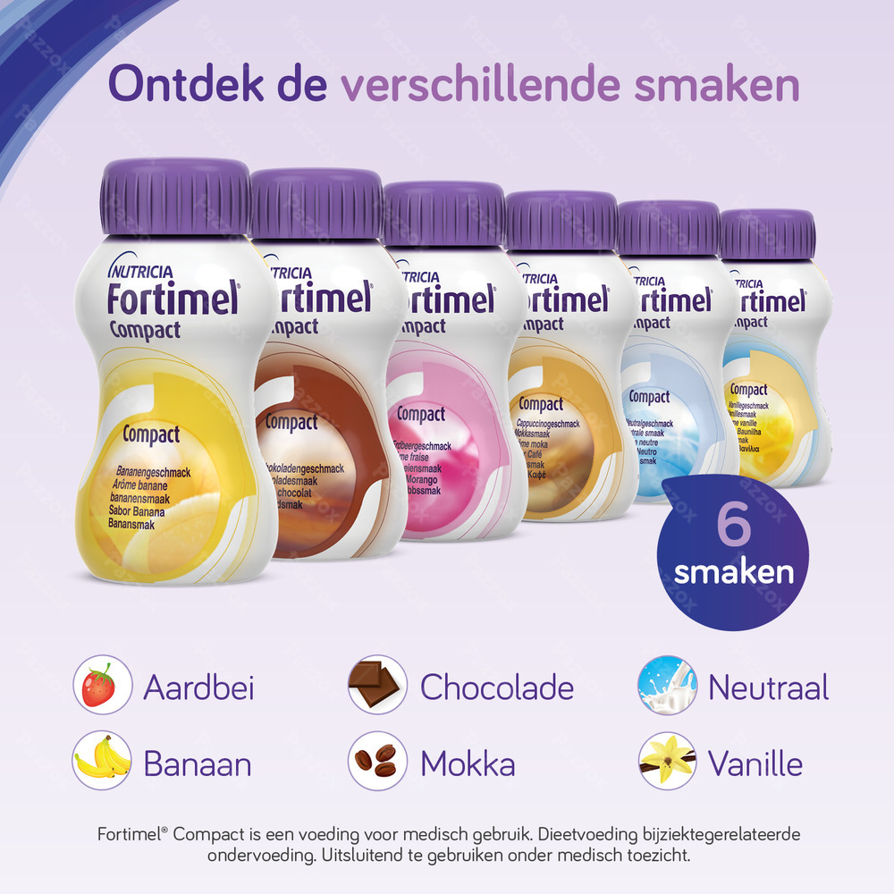 Fortimel Compact Vanille Flesjes 4x125ml