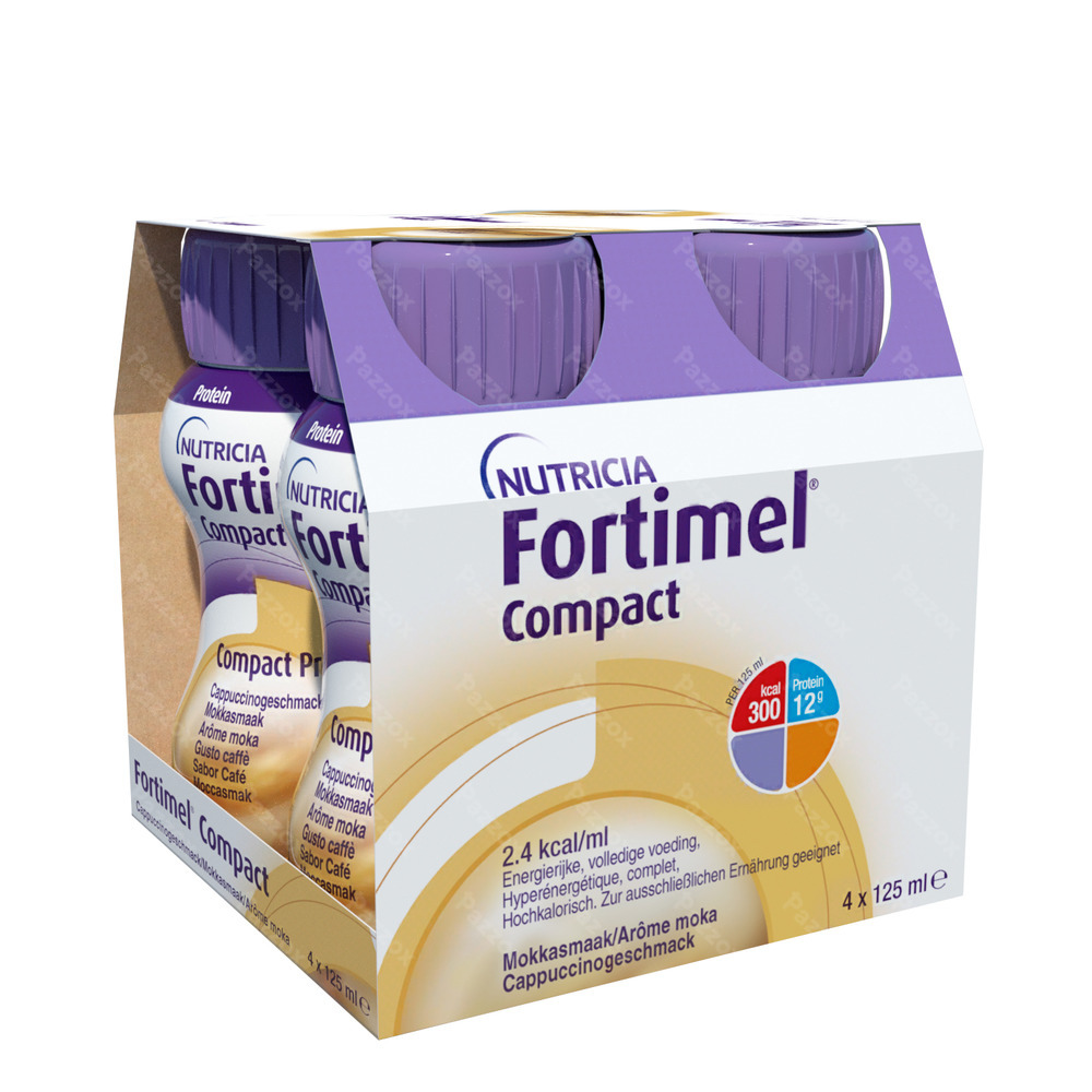 Fortimel Compact Mokka Flesjes 4x125ml