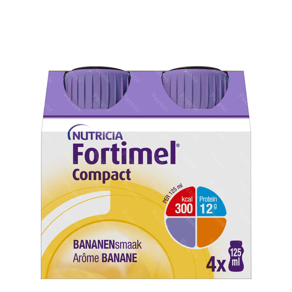 Fortimel Compact Banaan Flesjes 4x125ml