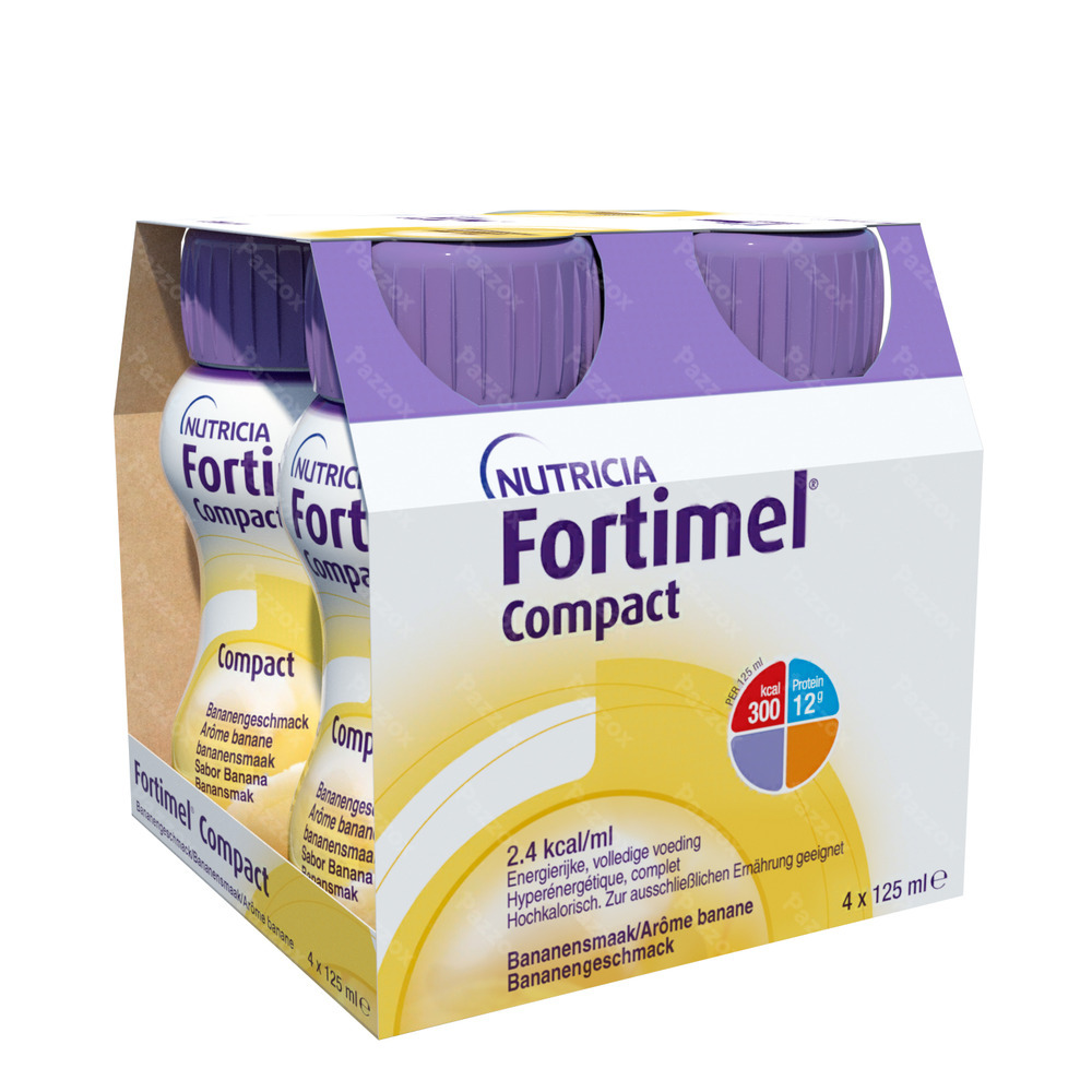 Fortimel Compact Banaan Flesjes 4x125ml