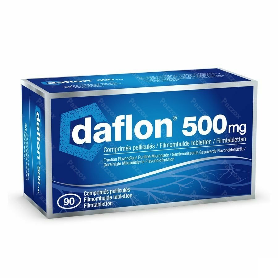 Daflon 500mg Bloedsomloop/Aambeien 90 Tabletten
