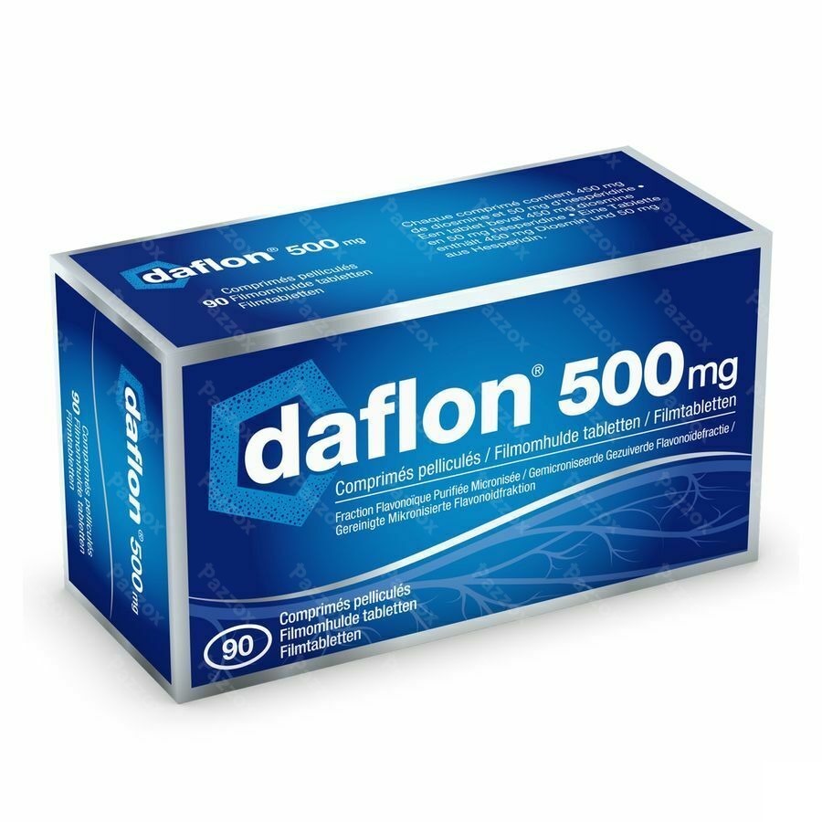 Daflon 500mg Bloedsomloop/Aambeien 90 Tabletten