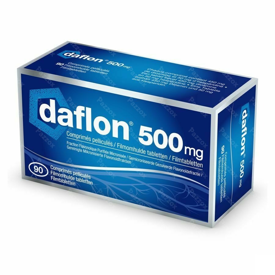 Daflon 500mg Bloedsomloop/Aambeien 90 Tabletten