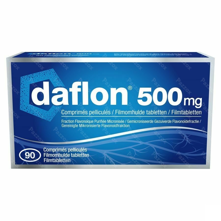 Daflon 500mg Bloedsomloop/Aambeien 90 Tabletten