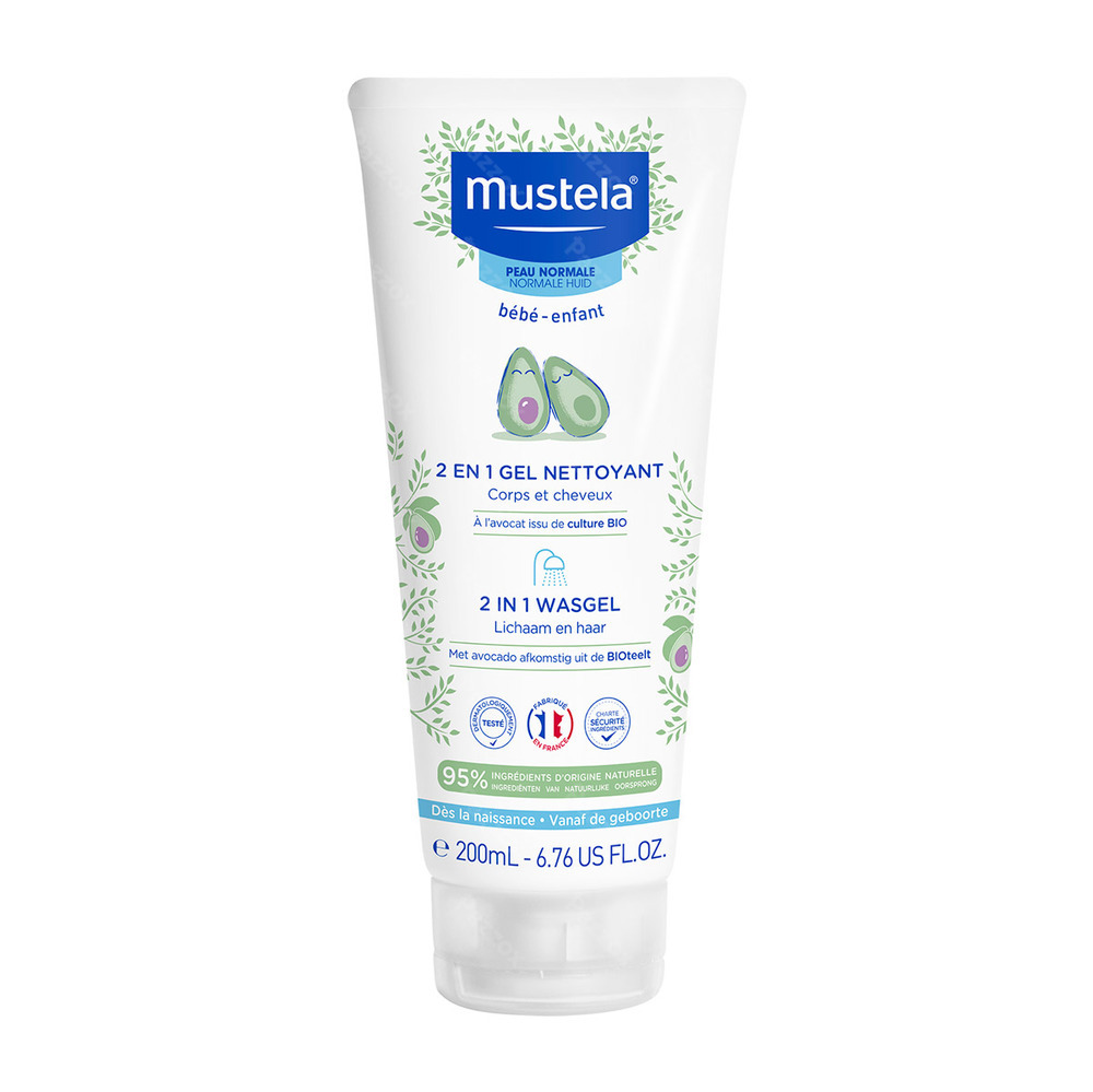 Mustela Baby 2in1 Wasgel Normale Huid 200ml 