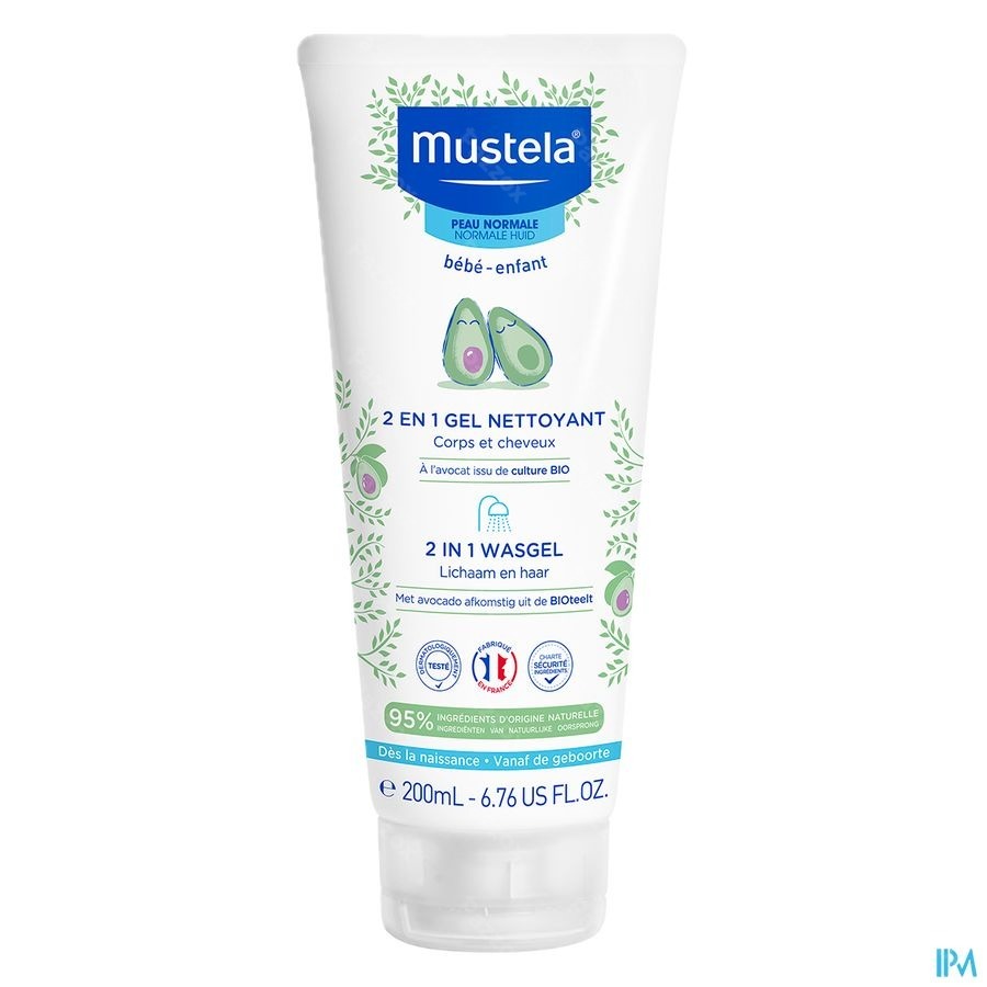 Mustela Baby 2in1 Wasgel Normale Huid 200ml 