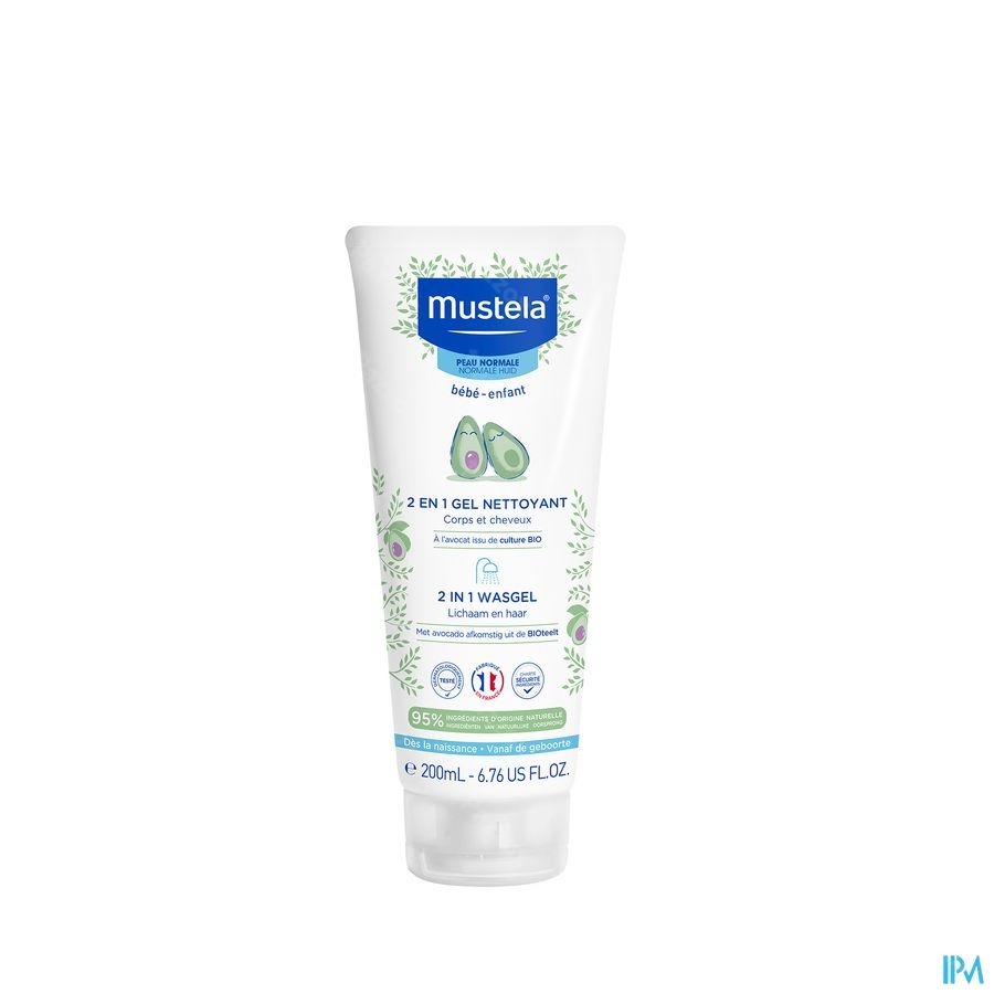 Mustela Baby 2in1 Wasgel Normale Huid 200ml 