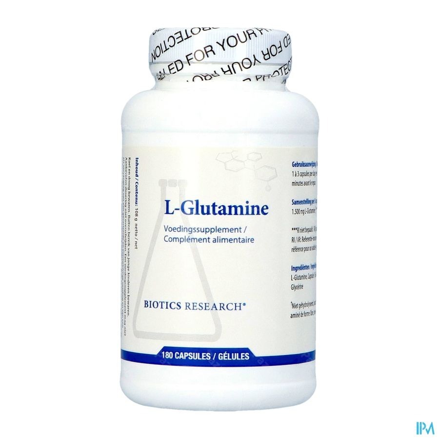 l-glutamine 500mg Biotics Caps 180