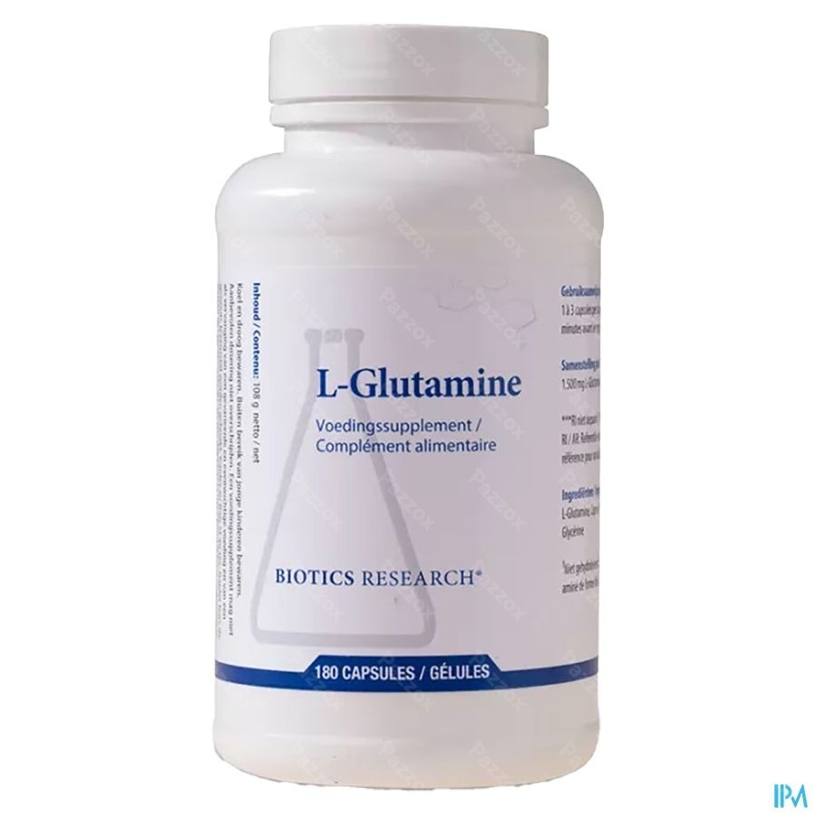 l-glutamine 500mg Biotics Caps 180