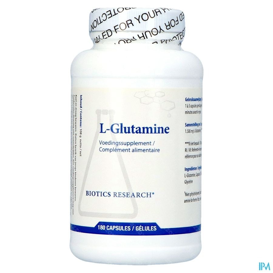 l-glutamine 500mg Biotics Caps 180