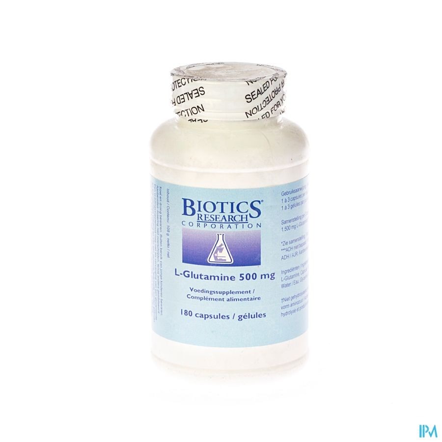 l-glutamine 500mg Biotics Caps 180