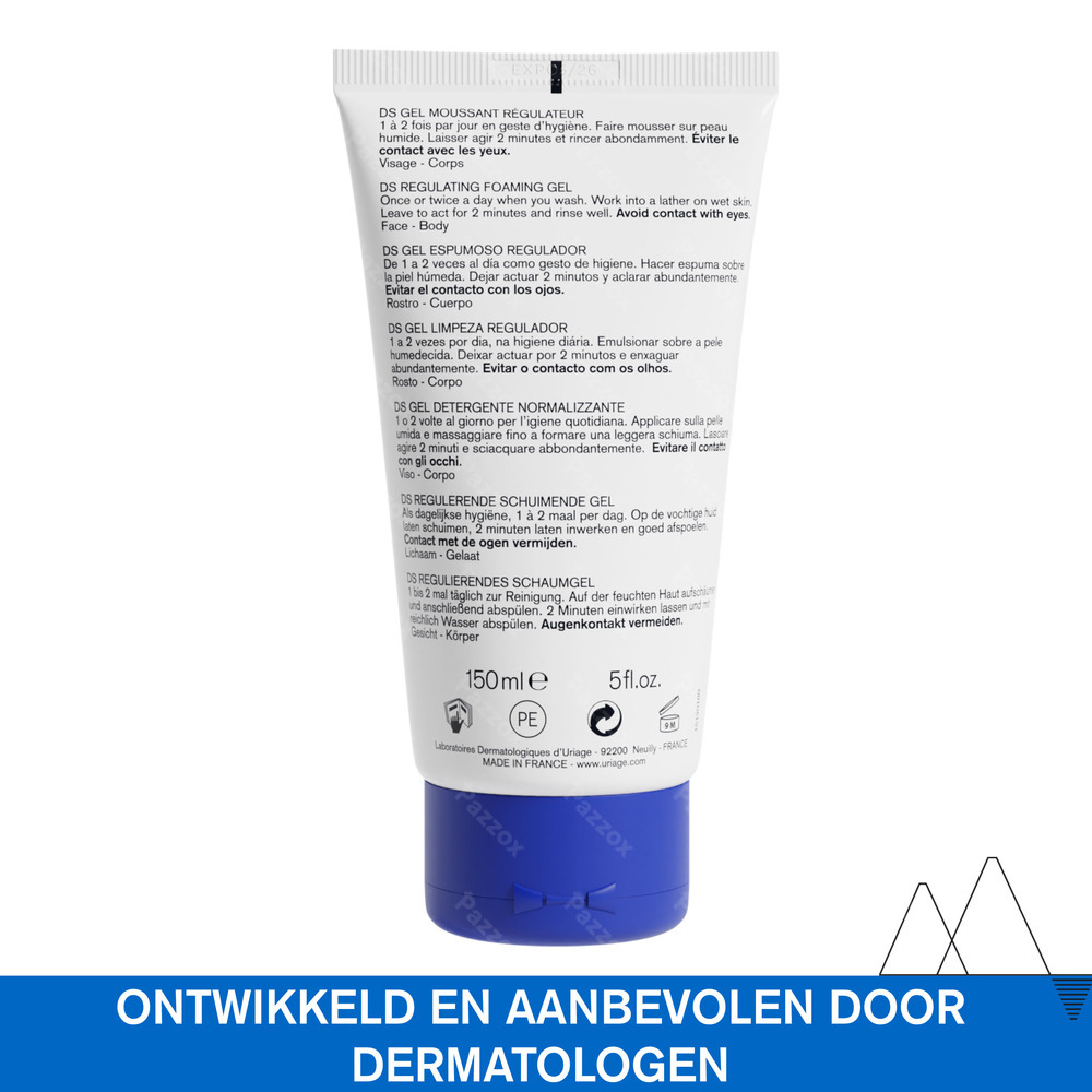 Uriage DS Reinigingsgel Geïrriteerde Huid 150ml