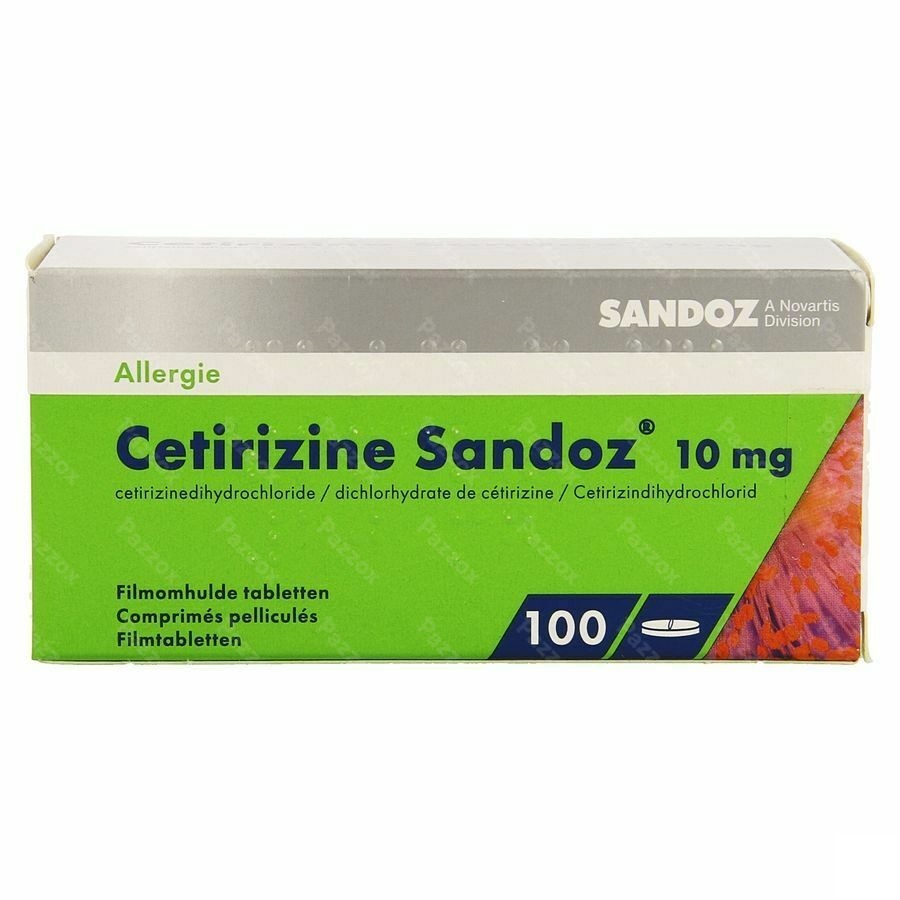Cetirizine Sandoz 10mg 100 Tabletten
