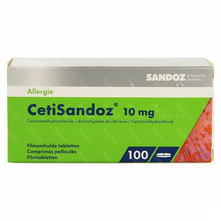 Cetirizine Sandoz 10mg 100 Tabletten