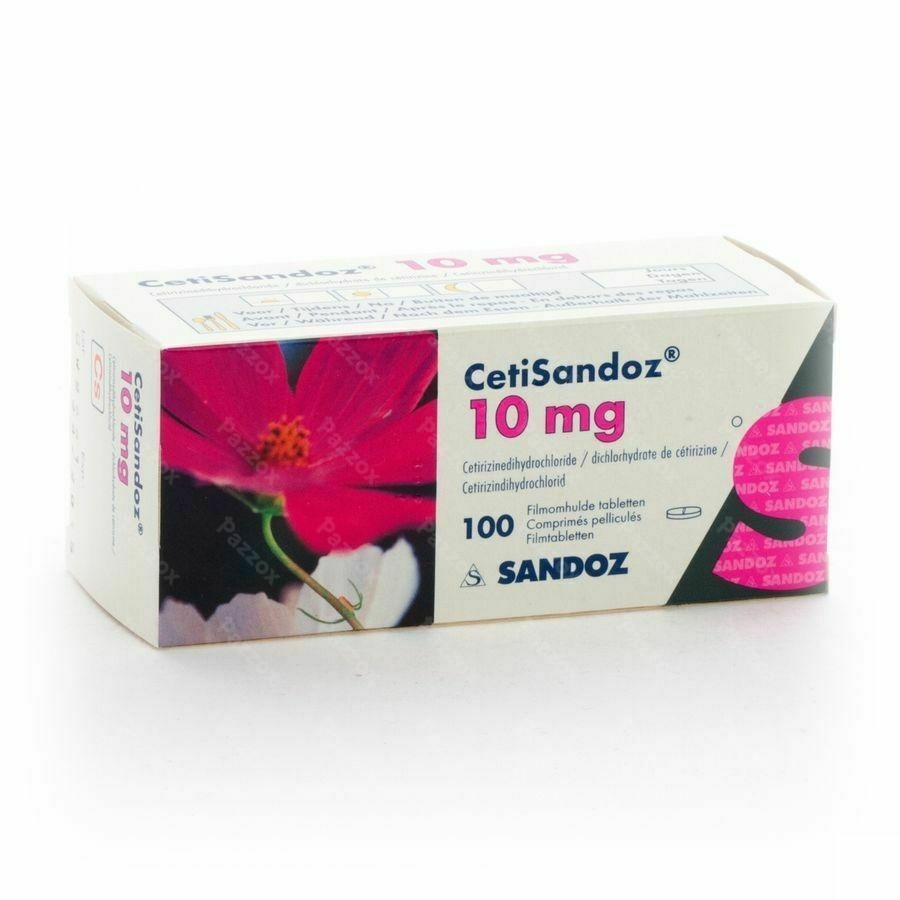 Cetirizine Sandoz 10mg 100 Tabletten
