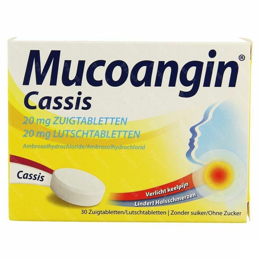 Mucoangin Zwarte Bes Zuigtabletten 30x20mg