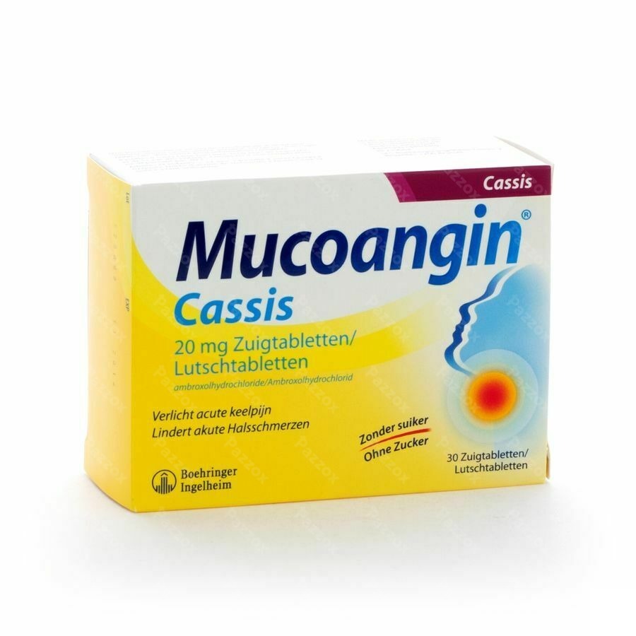 Mucoangin Zwarte Bes Zuigtabletten 30x20mg